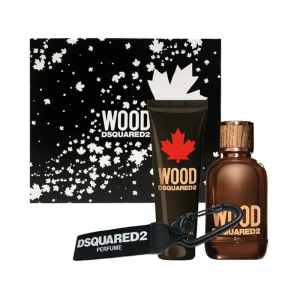 Dsquared2 Wood Pour Homme Men EDT Set 100ML + Body Lotion 100ML + After Shave Balm 100ML