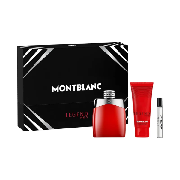 Mont Blanc Legend Red Men EDP Set 100ML + 7.5ML + Shower Gel 100ML (Black Box)